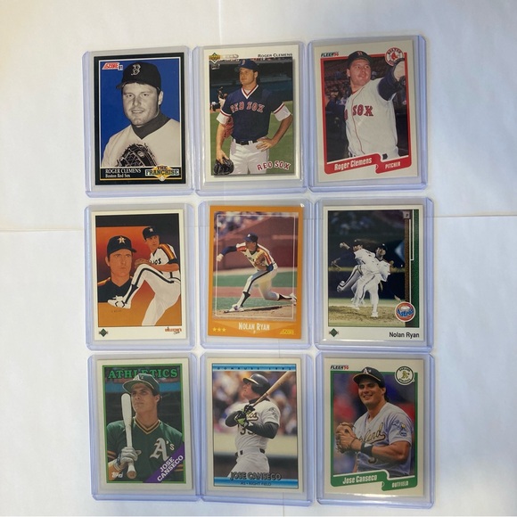 ✨Vintage Baseball Card Lot – Nolan Ryan, Roger Clemens, Jose Canseco (9 Cards)✨ - Picture 2 of 16